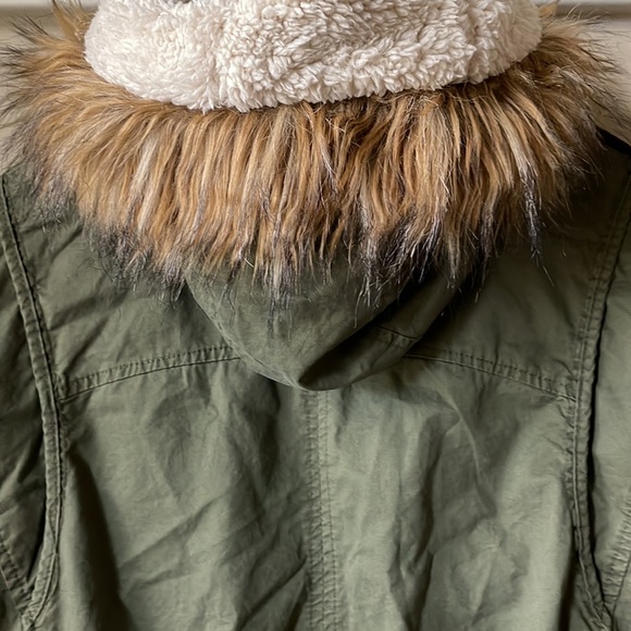 NWOT ASOS parka Khaki mid length size 8 - Picture 6 of 10